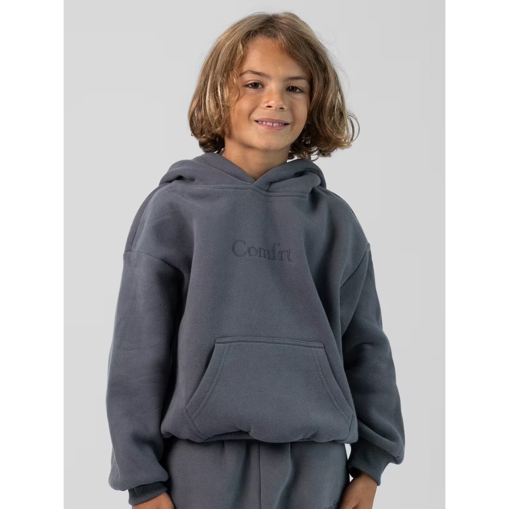 Comfrt Kids Signature Hoodie Steel Grey Size Small New With Tags